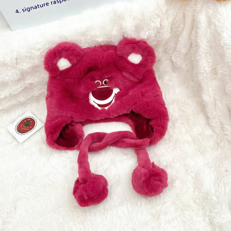 Disney Strawberry Bear Series Polyester Beanies Women's-3
