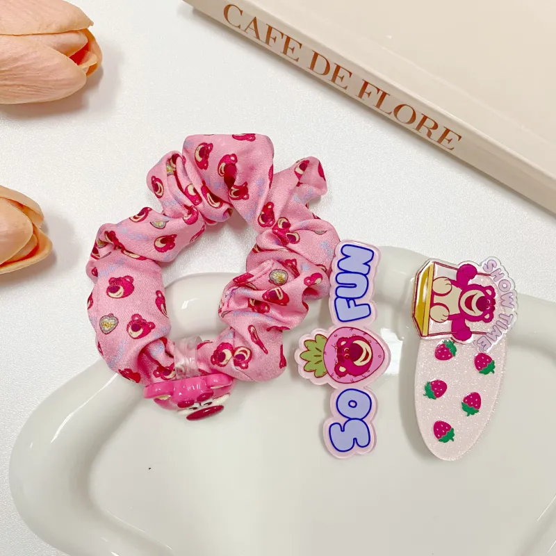 Disney Strawberry Bear Series Acrylic Hair Clips Women's-3