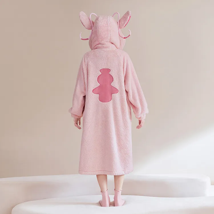 JINGYUN x Disney Pajama Robe Winter Women's Pink-3