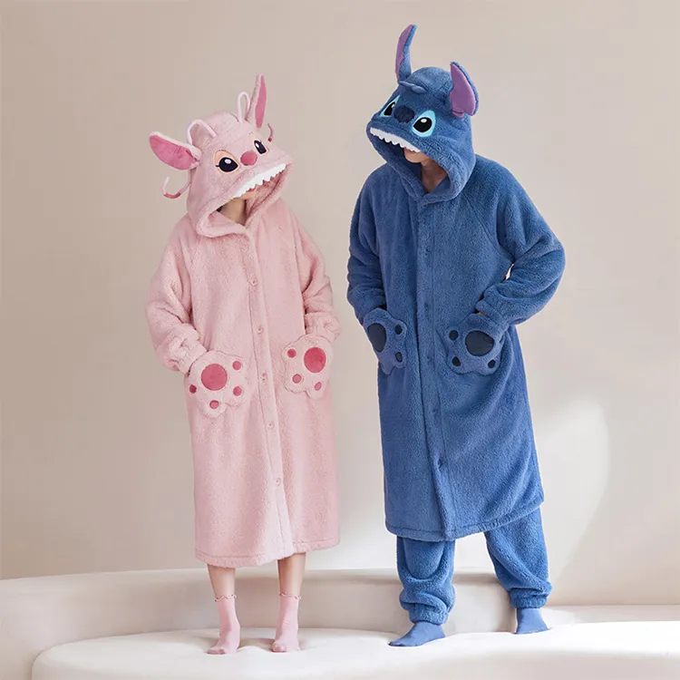 JINGYUN x Disney Pajama Robe Winter Women's Pink-8