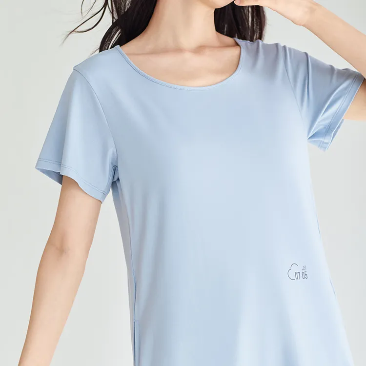 JINGYUN Deep Pajama 60 Nightgown Women's Glacier Blue-1