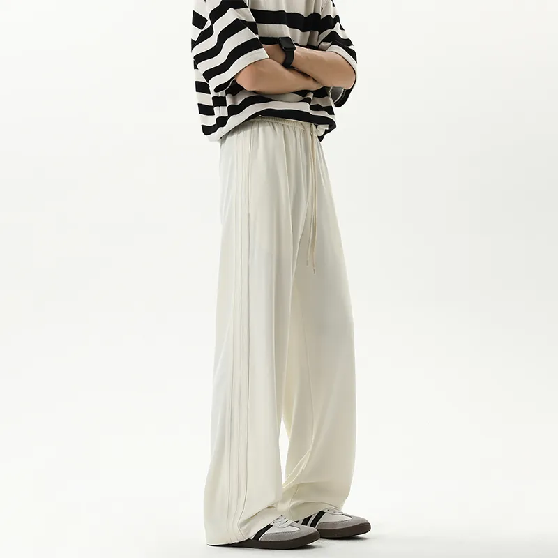 KIRHNE Casual Pants Unisex Black-18