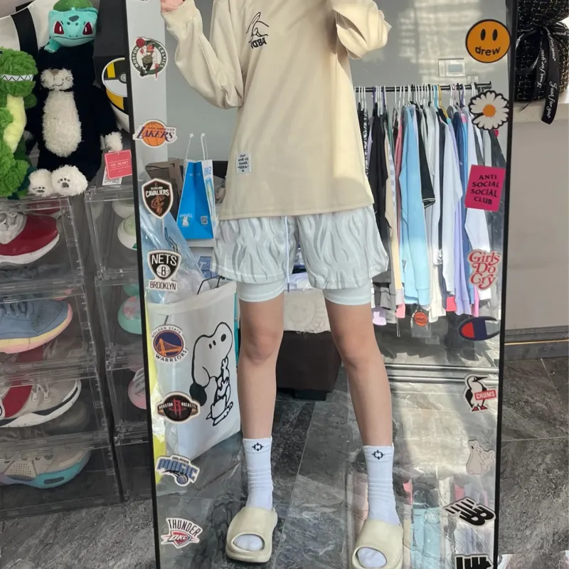KIRHNE Casual Shorts Unisex Gray-4