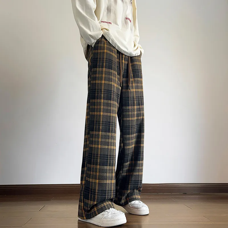 KIRHNE Casual Pants Unisex Burgundy-9