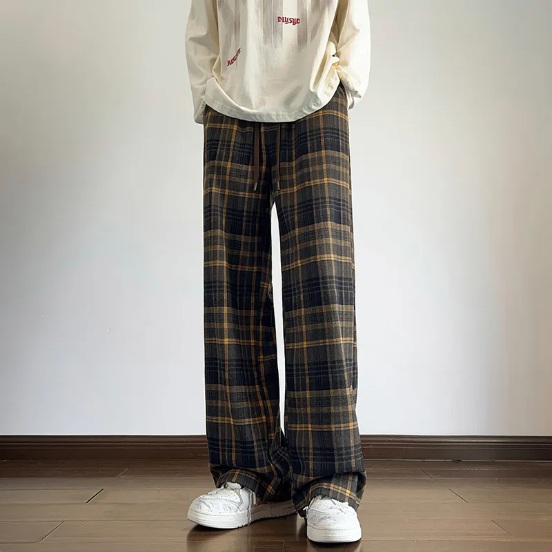 KIRHNE Casual Pants Unisex Burgundy-8