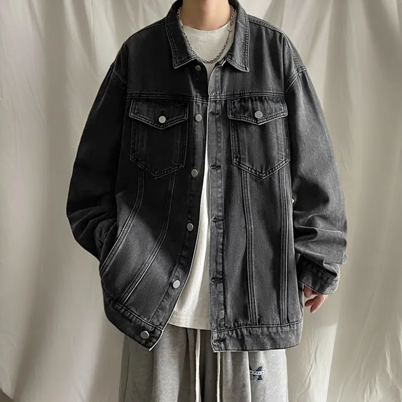 KIRHNE Denim Jacket Unisex Black-10