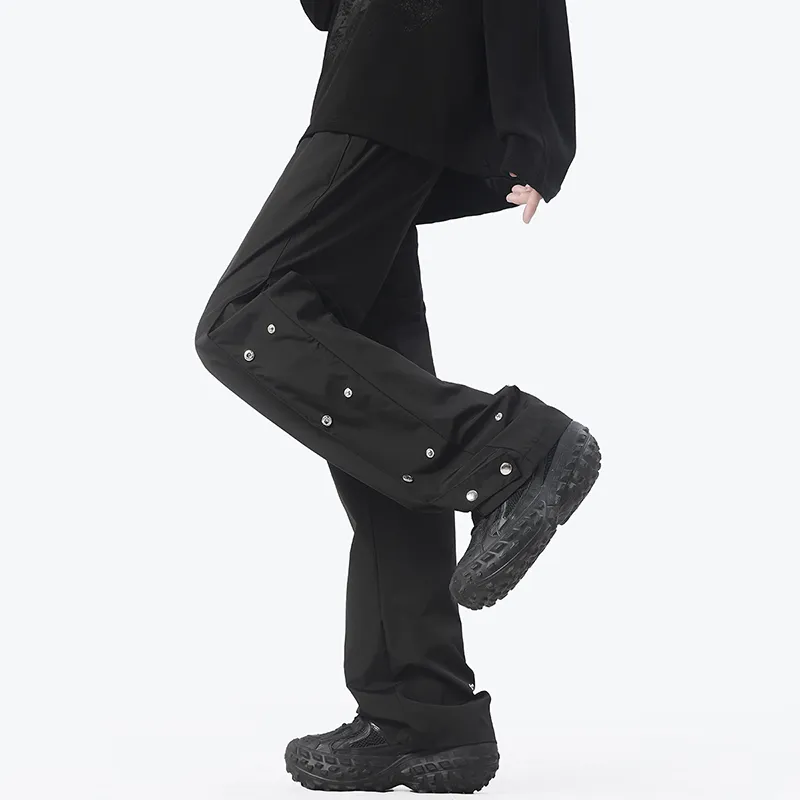 KIRHNE Casual Pants Unisex Black-1