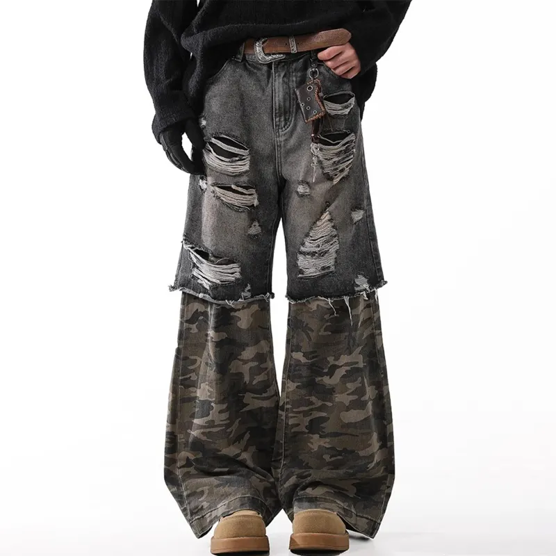KIRHNE Jeans Unisex Camouflage-1