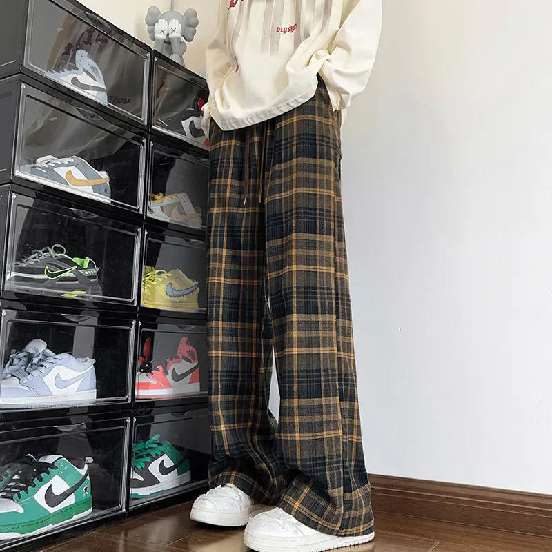 KIRHNE Casual Pants Unisex Burgundy-10