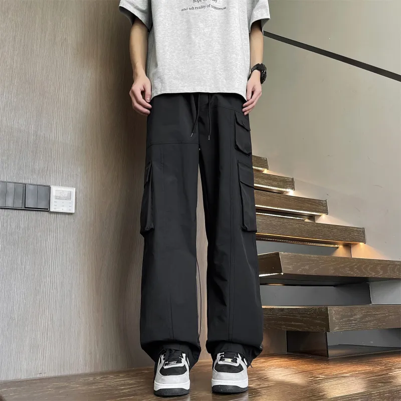 KIRHNE Cargo Pants Unisex Black-1