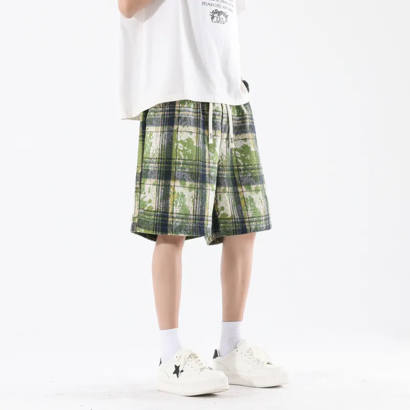 KIRHNE Casual Shorts Unisex Starclear Green-4