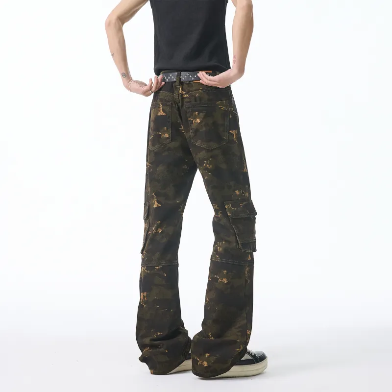 KIRHNE Cargo Pants Unisex Camouflage-4