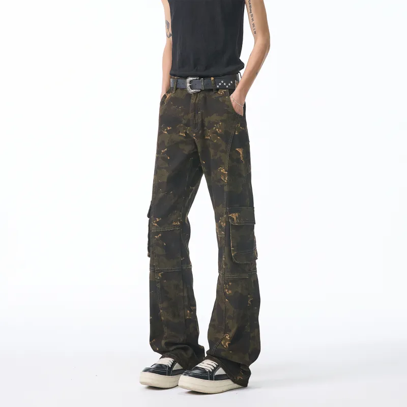 KIRHNE Cargo Pants Unisex Camouflage-2