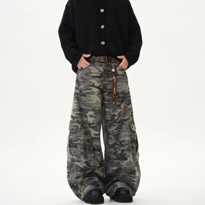 KIRHNE Jeans Unisex Camouflage-1