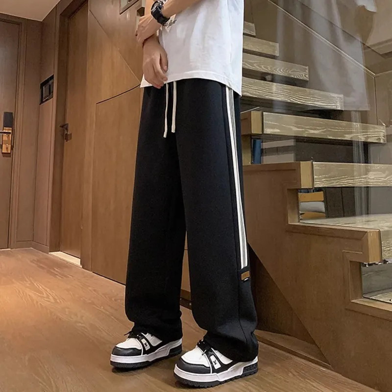 KIRHNE Casual Pants Unisex Black-3