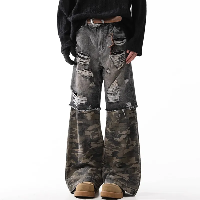 KIRHNE Jeans Unisex Camouflage-2
