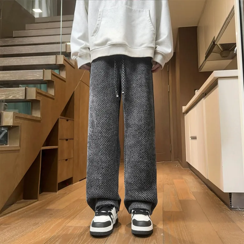 KIRHNE Casual Pants Unisex Black-10