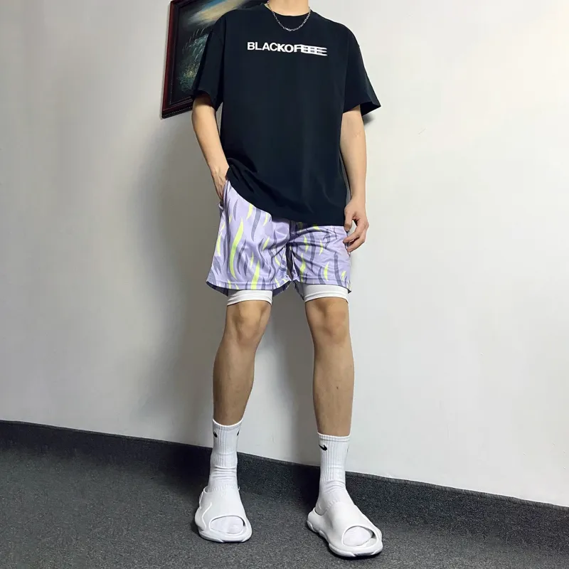 KIRHNE Casual Shorts Unisex Gray-9
