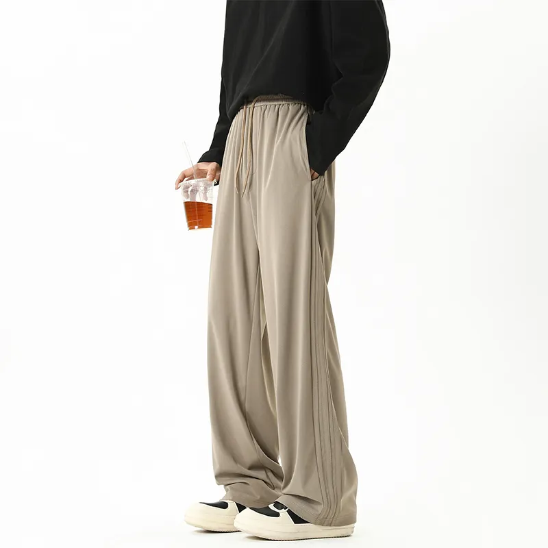 KIRHNE Casual Pants Unisex Black-12