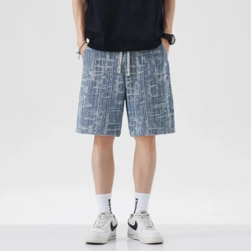 KIRHNE Casual Shorts Unisex Light Blue-2