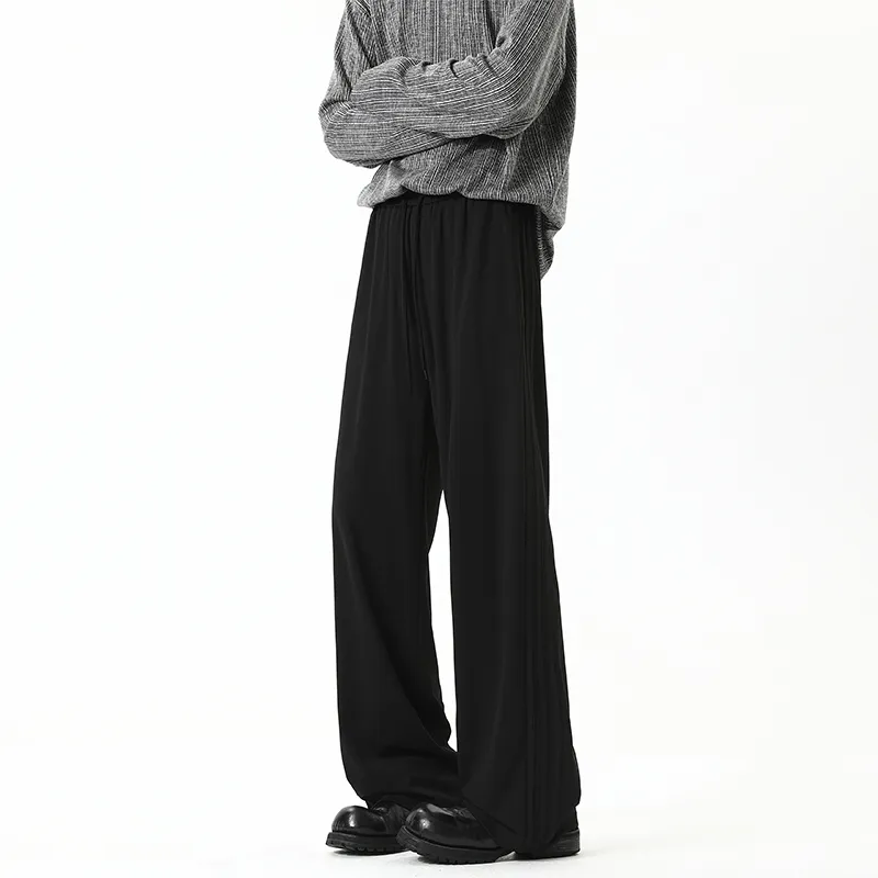 KIRHNE Casual Pants Unisex Black-2