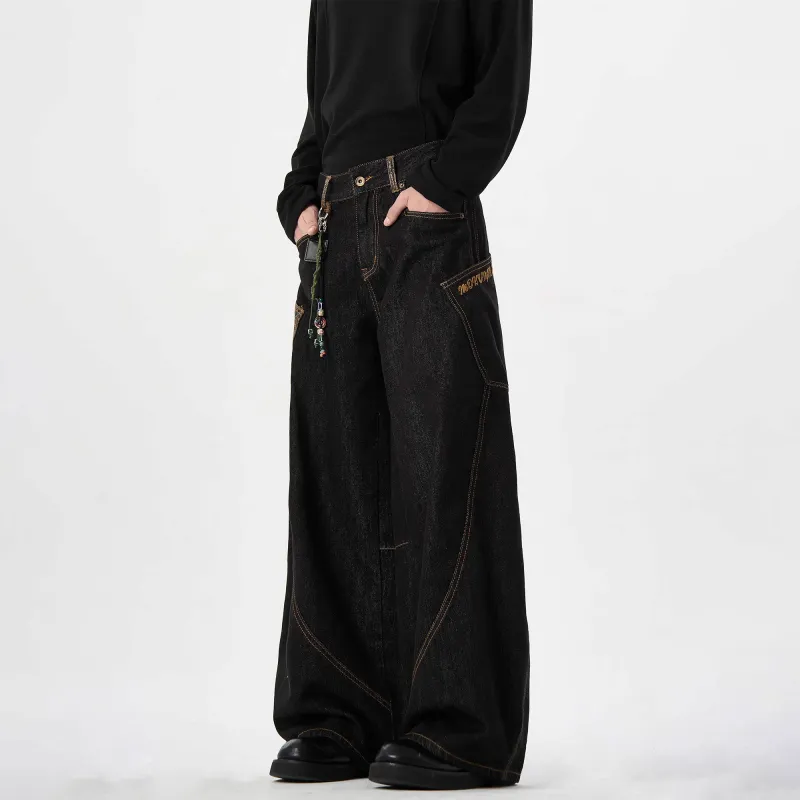 KIRHNE Jeans Unisex Black-2