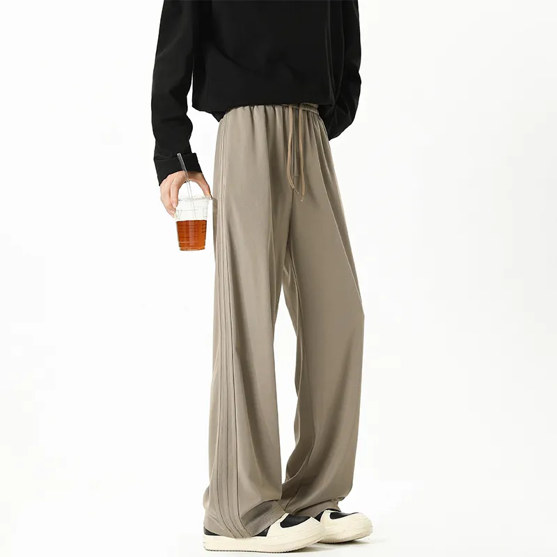 KIRHNE Casual Pants Unisex Black-13
