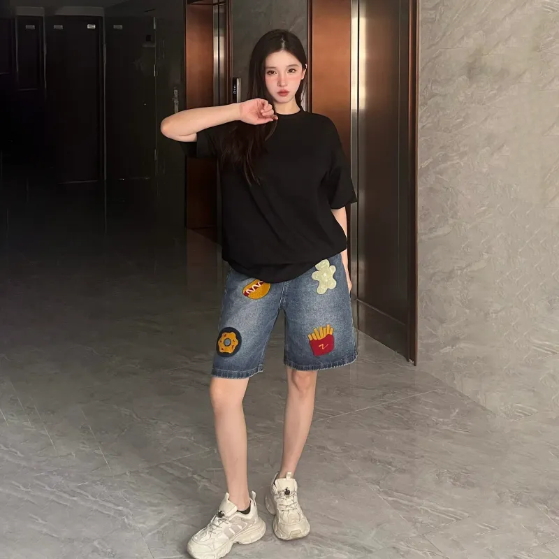 TESTUNG Denim Shorts Unisex-36