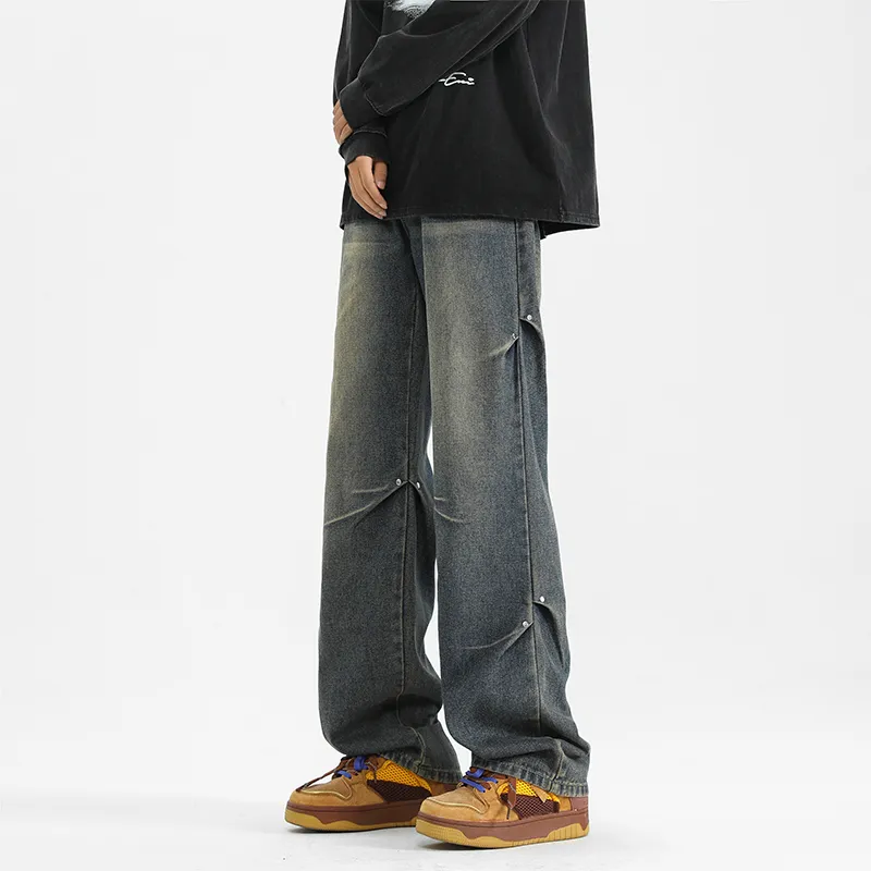 PAINT STAIN Jeans Unisex Dark Purple-166