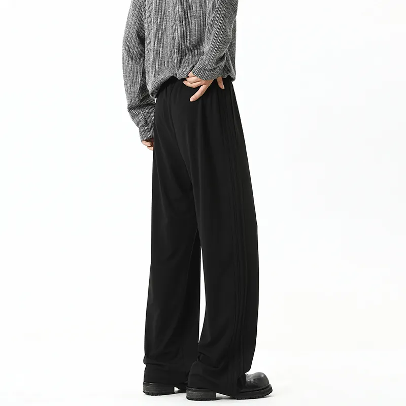 KIRHNE Casual Pants Unisex Black-4