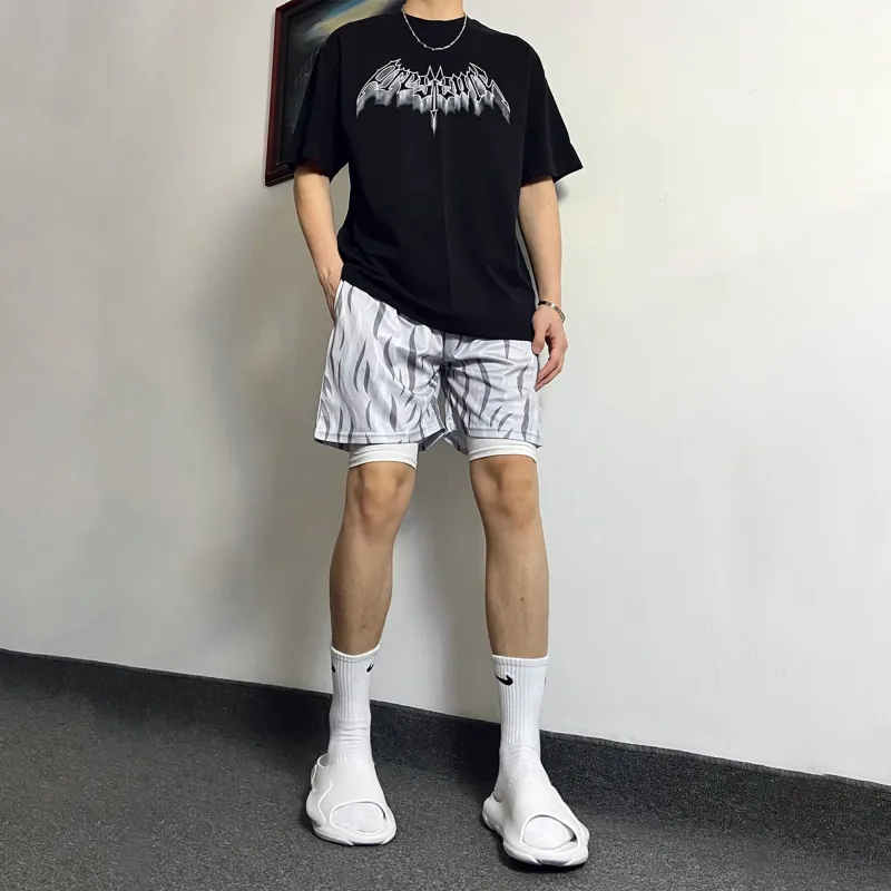 KIRHNE Casual Shorts Unisex Gray-3