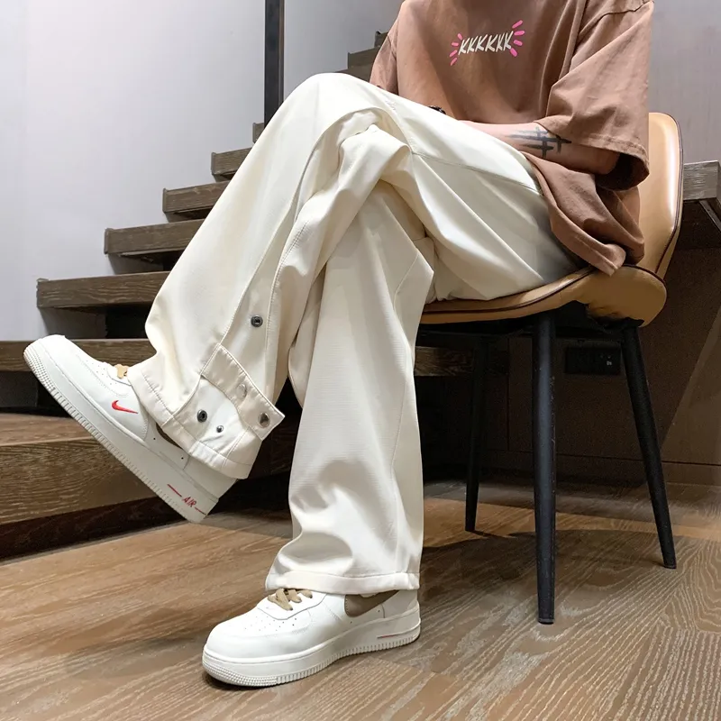 KIRHNE Casual Pants Unisex Black-7