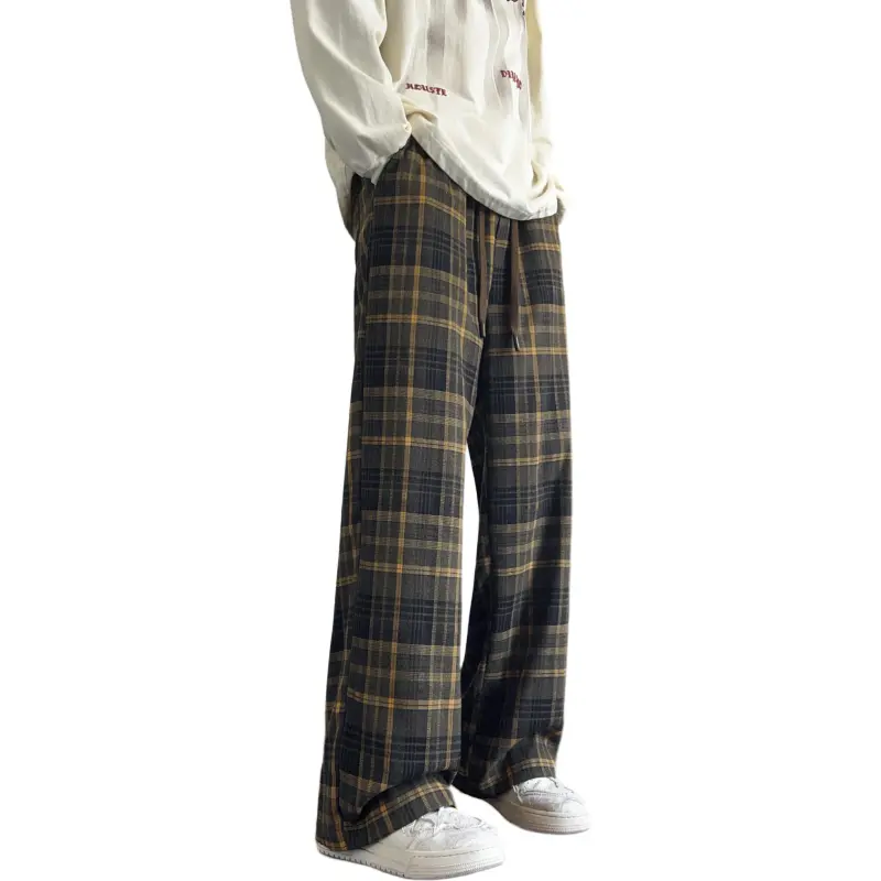 KIRHNE Casual Pants Unisex Burgundy-8