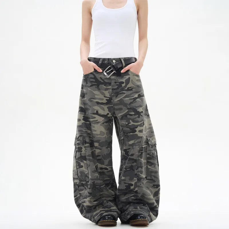 KIRHNE Jeans Unisex Camouflage-3