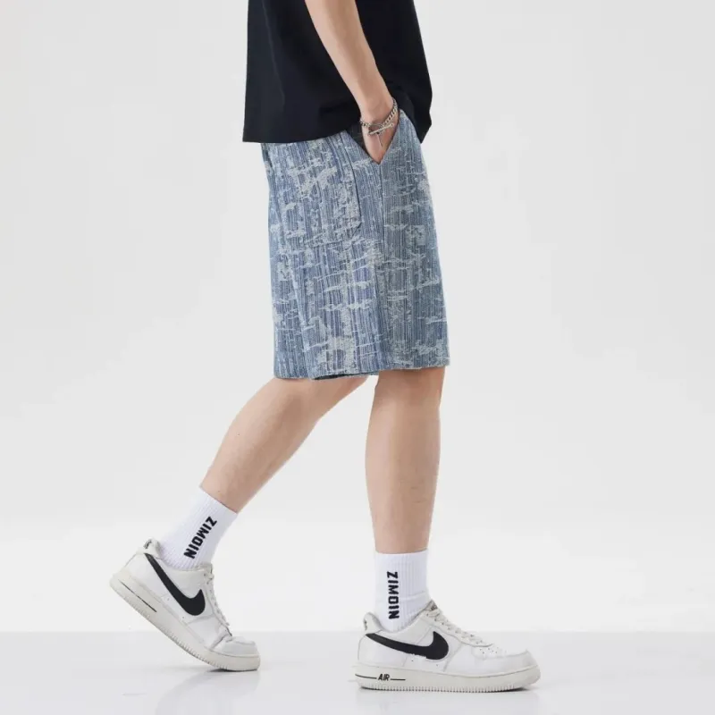 KIRHNE Casual Shorts Unisex Light Blue-5