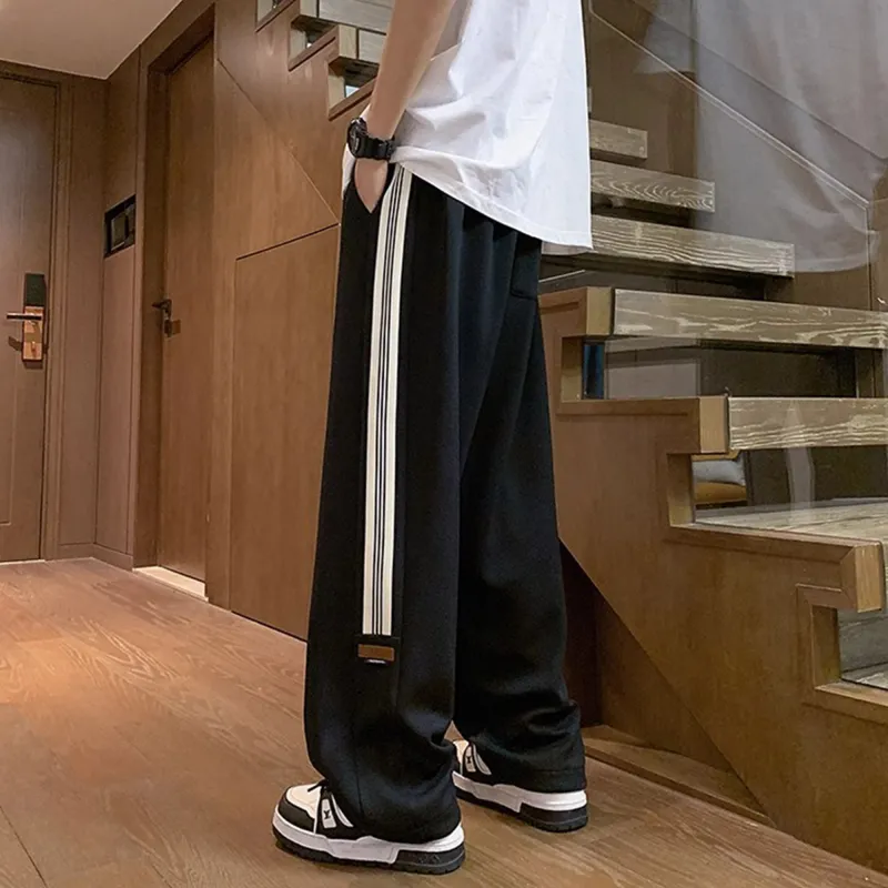 KIRHNE Casual Pants Unisex Black-5
