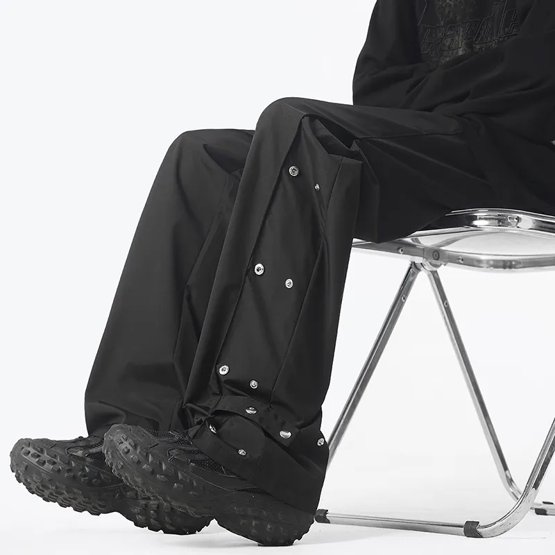 KIRHNE Casual Pants Unisex Black-3