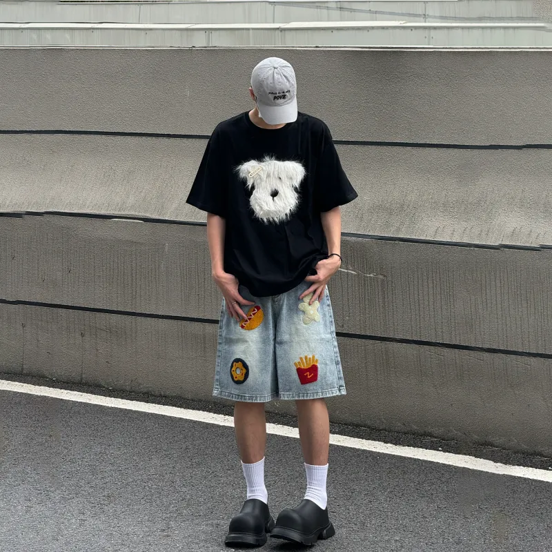 TESTUNG Denim Shorts Unisex-42
