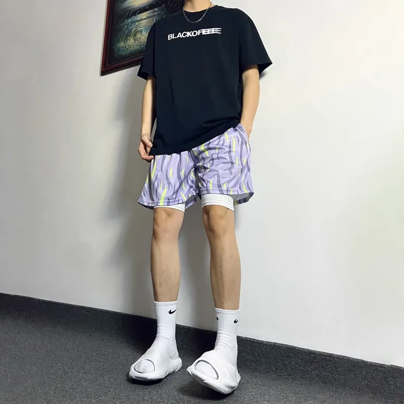 KIRHNE Casual Shorts Unisex Gray-8