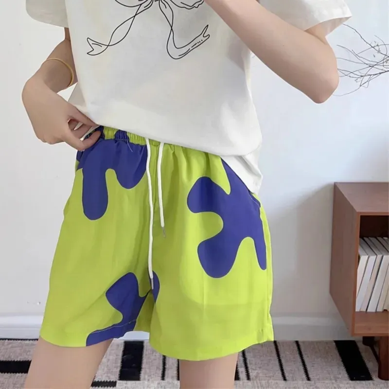 PAINT STAIN Casual Shorts Unisex Image Color-9