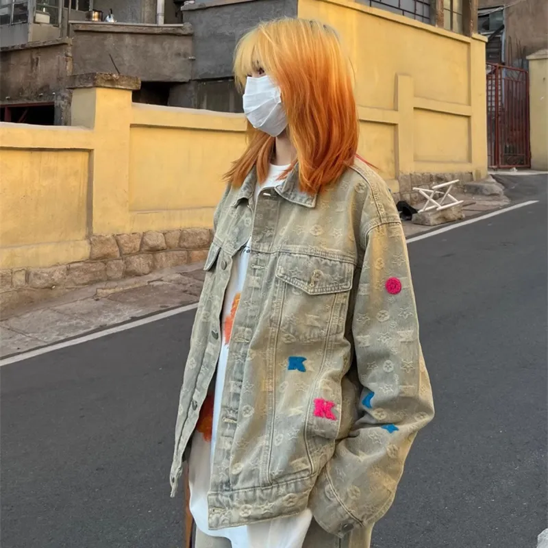PAINT STAIN Denim Jacket Unisex-7