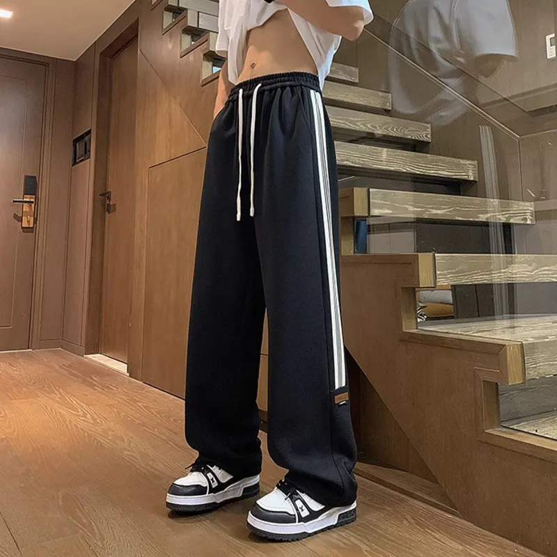 KIRHNE Casual Pants Unisex Black-1