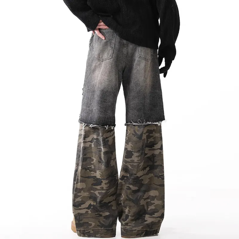 KIRHNE Jeans Unisex Camouflage-4