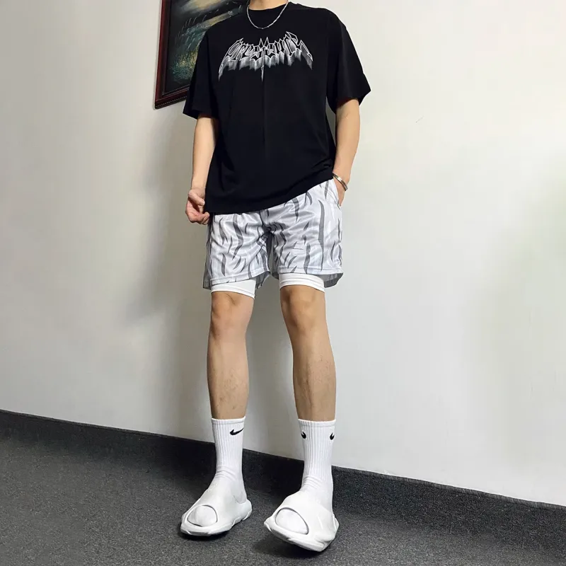 KIRHNE Casual Shorts Unisex Gray-2