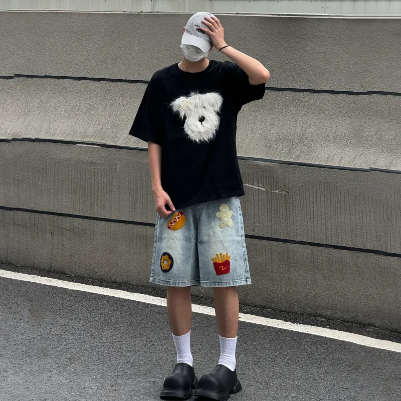 TESTUNG Denim Shorts Unisex-40