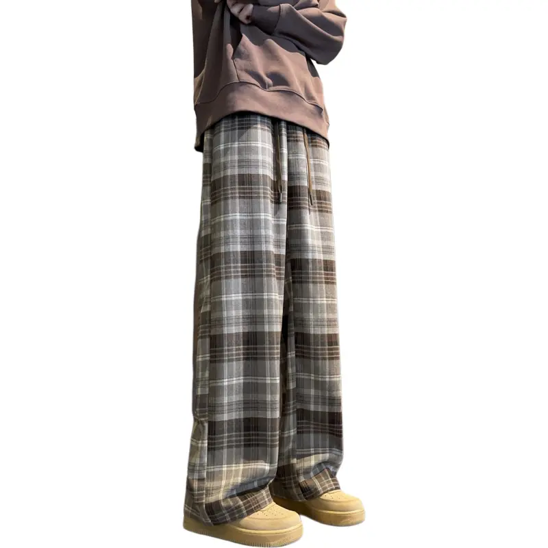 KIRHNE Casual Pants Unisex Burgundy-15