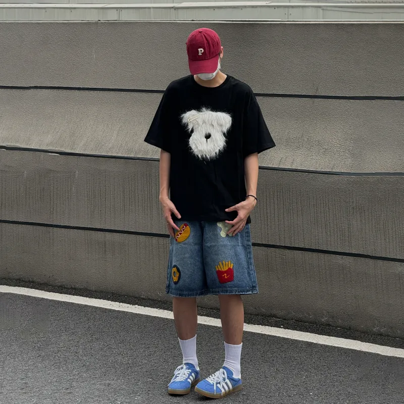 TESTUNG Denim Shorts Unisex-34