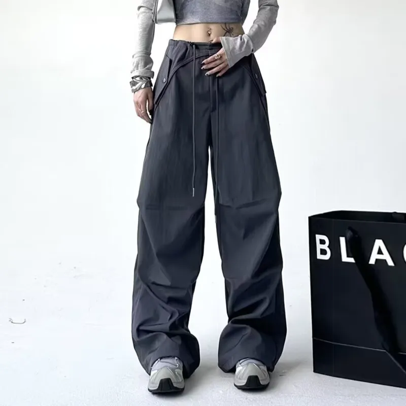 KIRHNE Casual Pants Unisex Light Gray-10