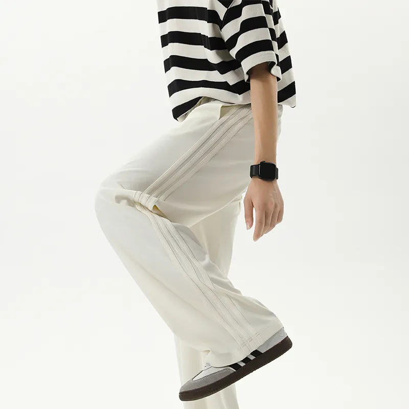 KIRHNE Casual Pants Unisex Black-19