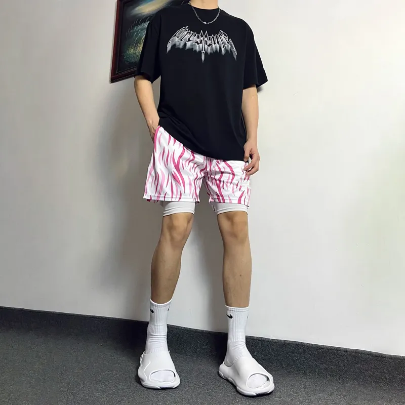 KIRHNE Casual Shorts Unisex Gray-13